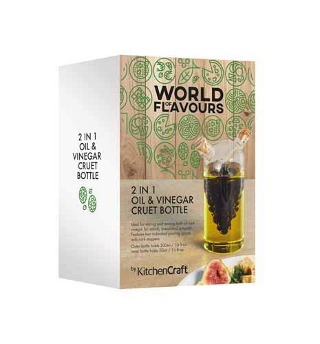 Kitchen Craft World of Flavours Aryana londir Doble Cristal Italiano de aceitera y vinagrera de