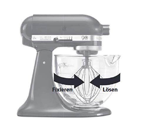 KitchenAid 5KGB - Bol de cristal con tapa de silicona, 4,83 litros