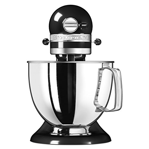 KitchenAid 5KSM125EOB 5KSM125EOB-Robot de Cocina, tazón de 4 L, Color Negro, 300 W, 4.8 litros, 1 Decibelios, Onyxschwarz