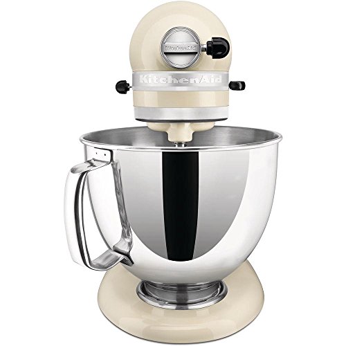 KitchenAid Artisan - Robot de cocina (4,8 L, Crema de color, palanca, 220 RPM, 1,45 m, Acero inoxidable)