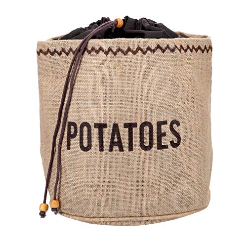 Kitchencraft Bolsa con Forro para Conservar Patatas, Tela, Beige, 26.8x33x2 cm