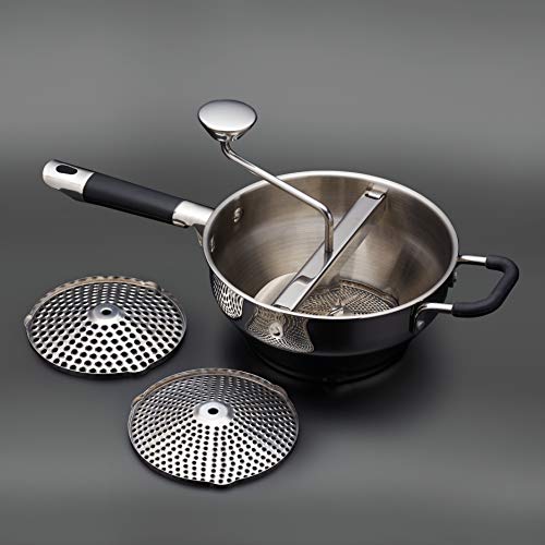 Kitchencraft Masterclass Heavy-duty Rotary pasapurés y purés eléctrica, metálico, 43,5 x 21 x 19,5 cm