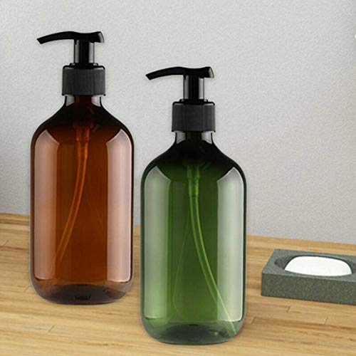 Kitchnexus Clasico 4PCS 500ML Botellas vacías de Gran Capacidad. Dispensador de loción, Shampoo, jabón. Accesorios de baño con dosificador a presión