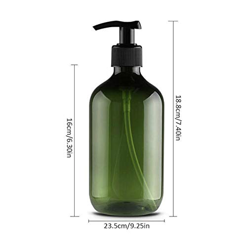 Kitchnexus Clasico 4PCS 500ML Botellas vacías de Gran Capacidad. Dispensador de loción, Shampoo, jabón. Accesorios de baño con dosificador a presión