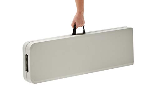 KitGarden - Banco Plegable Multifuncional, 180x28x43 cm, Blanco, Folding BC180