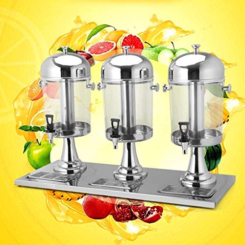 KJRJT El Jugo Comercial dispensador, 8L 3 Tanques congelado Bebida fría del Zumo de Fruta Bebidas Leche dispensador de la máquina for la Seguridad del Hotel El Uso