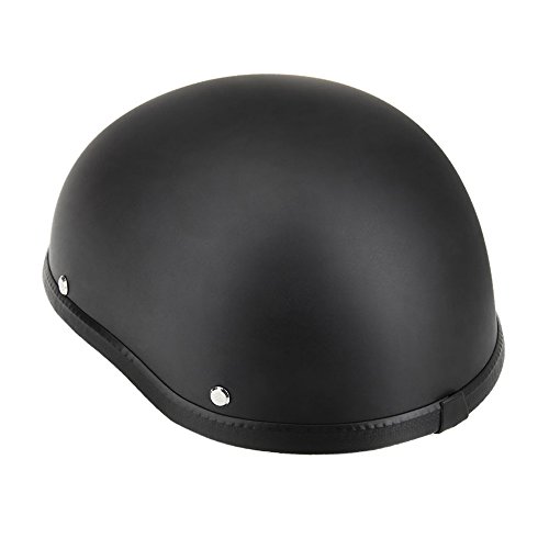 KKmoon Casco de Moto Abierto Media Cara Casco Negro Mate Casco de Protección para Moto Scooter