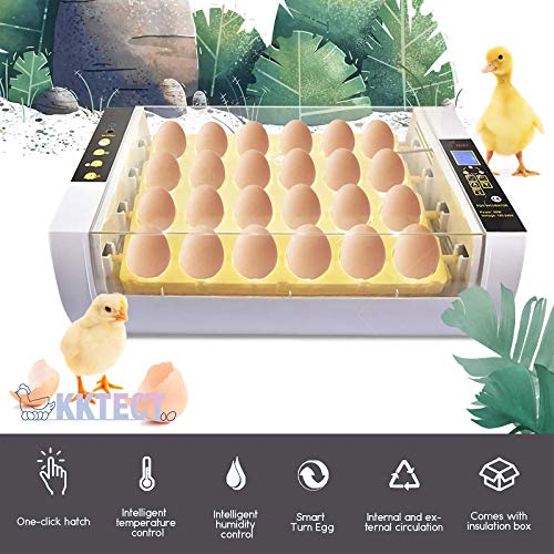 KKTECT Incubadora de 24 Huevos Incubadora Automática Integrada Incubadora Termostática Incubadora casera de Aves de Corral de Laboratorio Pollo Ave Huevo Incubadora