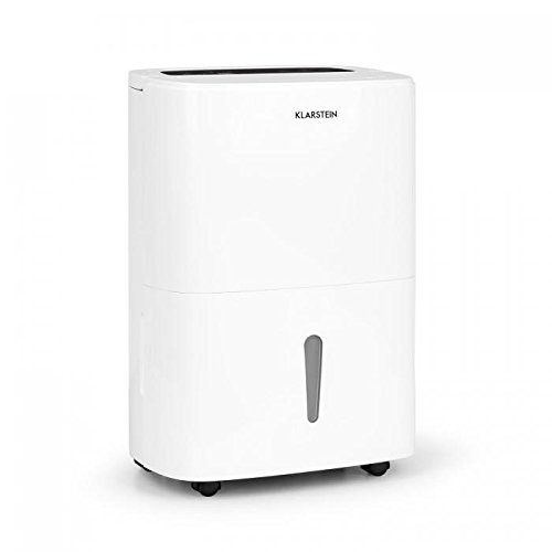 Klarstein DryFy 20 Deshumidificador de Aire - Secado de ambientes Secos, 20 L/día, Humedad programable, Temporizador, 420 W, Espacio Ideal: 40-50 m², Silencioso, Depósito: 5L, Filtro, Blanco