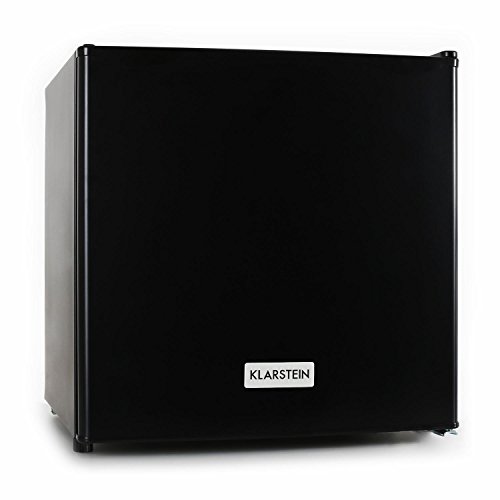 KLARSTEIN Garfield Black Edition - Congelador Mini, 4 Estrellas, 35 litros, 2 Pisos, 65 W, Temperatura Ajustable Entre -18 y -24 °C, Clase de eficiencia energética de A+, Cubitera, Espátula, Negro