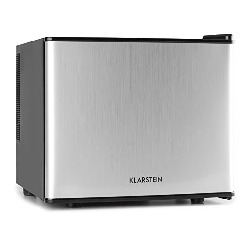 Klarstein Geheimversteck - Minibar, Mini nevera, Nevera para bebidas, Clase A+, 17 Litros, 38,5 x 33,5 x 41,5 cm, Silenciosa, Regulador de temperatura continuo, Ahorro de espacio, Plateado