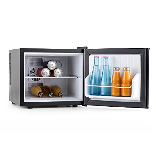 Klarstein Geheimversteck - Minibar, Mini nevera, Nevera para bebidas, Clase A+, 17 Litros, 38,5 x 33,5 x 41,5 cm, Silenciosa, Regulador de temperatura continuo, Ahorro de espacio, Negro