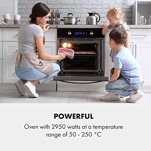 Klarstein Gusteau Delicatessa lote de horno empotrado + encimera empotrada - eléctrico, placa de inducción de 4 zonas/vitrocerámica, Horno: 64 litros/EEC A / 50-250 ° C, negro, acero inoxidable