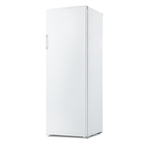 Klarstein Iceblokk 225 - Congelador de 4 estrellas, 212 litros, 7 pisos, 170 cm de alto, Modo flash free, Temperatura de -16 a -22 °C, Consumo anual 198 kWh, Puerta intercambiable, Blanco