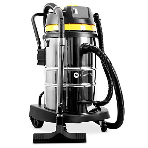 KLARSTEIN IVC-50 2020 Edition - Aspiradora Industrial para seco y húmedo, Doble Motor, Rendimiento 2000W, Filtro HEPA, Tanque 50L, Sin Bolsa, Protección IPX4, 8m de Alcance, Accesorios Varios