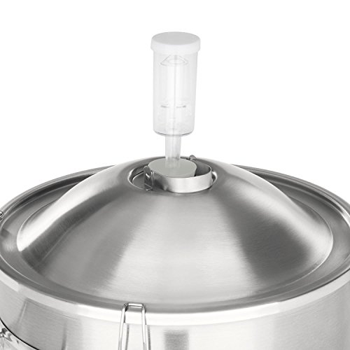 Klarstein Maischfest - Caldera de fermentación, Tanque de maceración, Apto para preparación de cerveza y vino, Volumen 30 L, Grifo de salida, Higiénico, Seguro, Hermético, Acero inoxidable