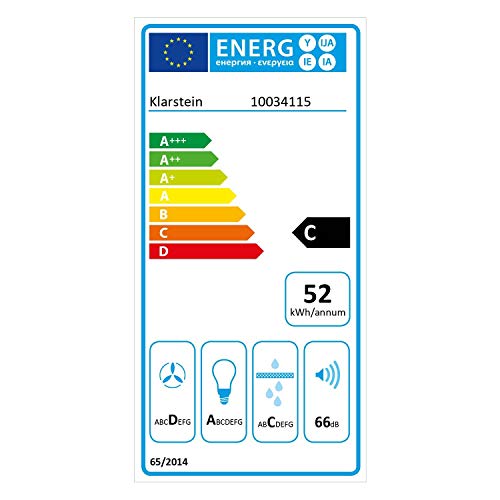 Klarstein Mariana 60 Extractor de humos plano - 60 cm, clase C, 500 m³/h, extracción y ventilación, luces LED, botones, bajo mueble, blanco