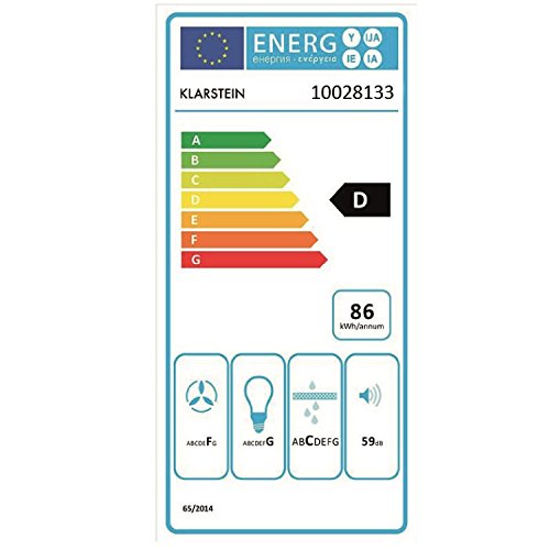 Klarstein Prima Retro 500 m³/h De pared Metálico, Blanco D - Campana (500 m³/h, Canalizado/Recirculación, De pared, Metálico, Blanco, Acero inoxidable, 20 W)