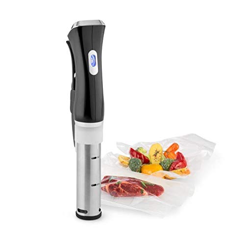 Klarstein Quickstick - cocción Sous-Vide, Cocinero al vacío, termostato, Bomba de circulación, 1300 W, hasta 20 l, Temporizador, fácil de Usar, Pantalla táctil LCD, Acero Inoxidable, Negro