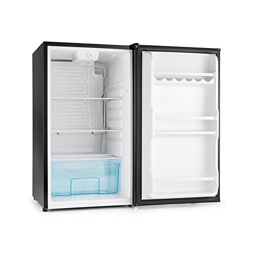 Klarstein Springfield Black Edition - A+, 112L, Nevera de bajo consumo sin congelador, Potencia 60W, Refrigerante: R600a, Nivel de ruido: 39dB(A), Pie de altura regulable, Instalación libre, Negro