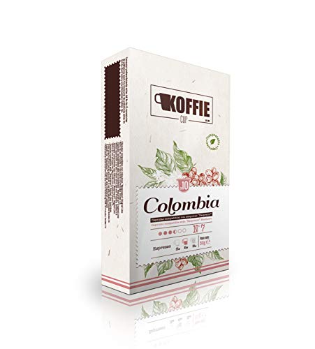 Koffie Cup-Colombia Cápsulas compostables de café compatibles con máquinas Nespresso, Colombia - 40 cápsulas (4x10cáps)