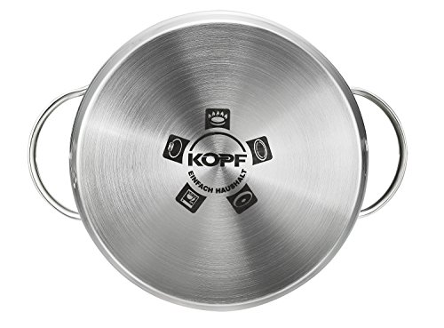 KOPF Stilo Batería de Cocina con Tapas, Apta para Inducción, Acero Inoxidable, 10 piezas