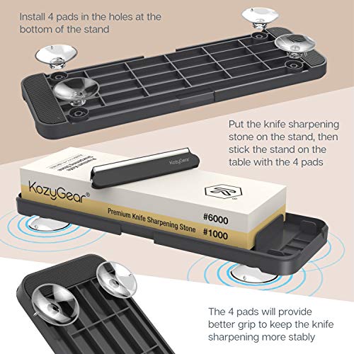 KozyGear - Piedra de afilar 2 en 1 para afilar cuchillos 1000/6000, piedra de afilar (Waterstone | mejor afilador de piedra de afilar) [Z2]