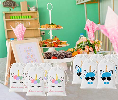 Kreatwow Unicornio para Bolsos de Fiesta para niños, niñas, artículos de Fiesta de cumpleaños, Paquete de 12