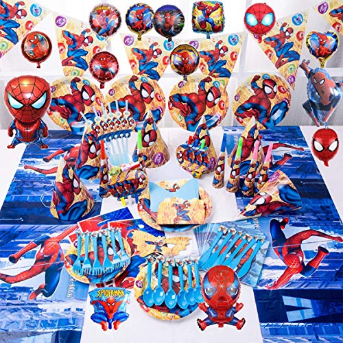 KRUCE 15 PC Globos de Papel de Fiesta de cumpleaños de superhéroe Spiderman, Globos de Papel de superhéroe Spiderman para Regalos de niños Suministros de Fiesta de cumpleaños decoración