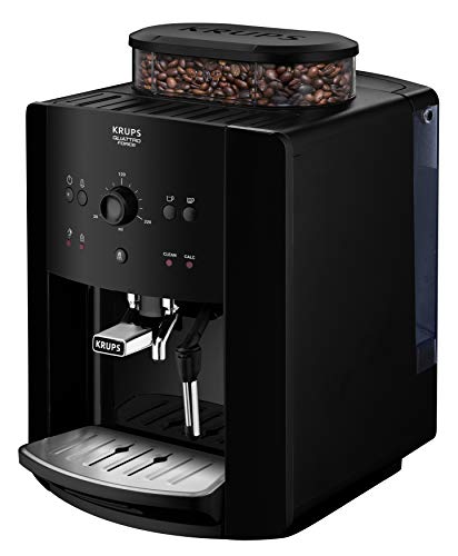 KRUPS Arábica Cafetera Espresso Automática, 1450 W, 1.7 litros, Acero Inoxidable, Negro