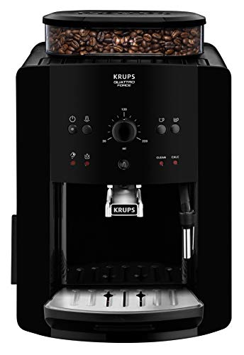 KRUPS Arábica Cafetera Espresso Automática, 1450 W, 1.7 litros, Acero Inoxidable, Negro