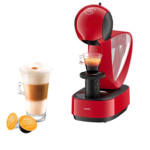 Krups Dolce Gusto Infinissima KP1705 - Cafetera cápsulas Dolce Gusto, 15 bares y 1500 W, con depósito de 1.2 L, monodosis multibebidas frías y calientes, manual, color rojo + 3 Packs Café Mocha