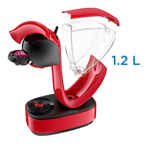 Krups Dolce Gusto Infinissima KP1705 - Cafetera cápsulas Dolce Gusto, 15 bares y 1500 W, con depósito de 1.2 L, monodosis multibebidas frías y calientes, manual, color rojo + 3 Packs Café BONKA