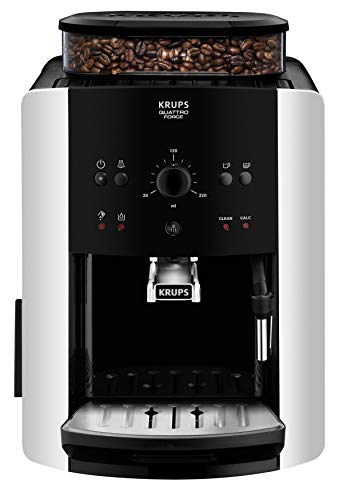 Krups EA8118 Independiente 1.6L Negro - Cafetera (Independiente, 1,6 L, Granos de café, Molinillo integrado, Negro)