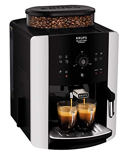 Krups EA8118 Independiente 1.6L Negro - Cafetera (Independiente, 1,6 L, Granos de café, Molinillo integrado, Negro)