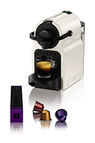 Krups Nespresso Inissia XN1001 - Cafetera monodosis de cápsulas Nespresso, 19 bares, apagado automático, color blanco