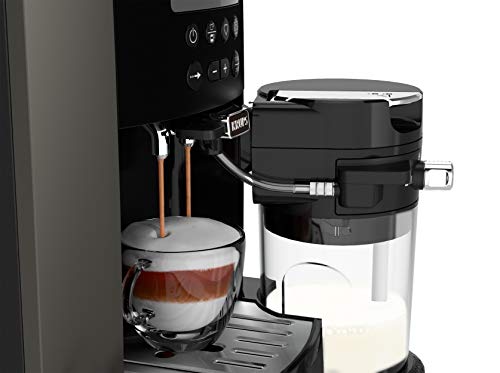 Krups Quattro Force Arabica Latte EA819E - Cafetera Superautomática 15 Bares, Pantalla LCD, Programas de Leche y Personalización Bebidas, Molinillo Metálico Profesional, Modo Limpieza, Jarra Leche