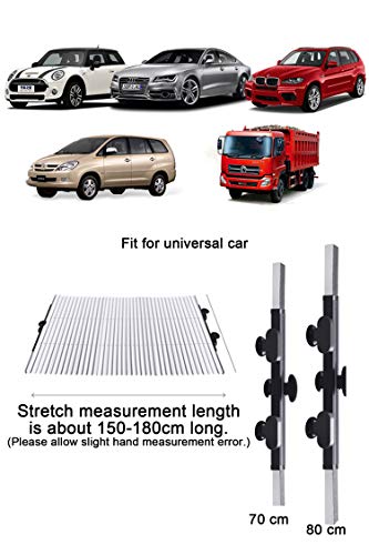 Kwak's Parasol Automática Plegable para el Coche Bloqueador de Rayos Solares Potente Ventosa Protección Solar para Enfriar el Coche Sombrilla Telescópica del Parabrisas del Coche(80 cm)