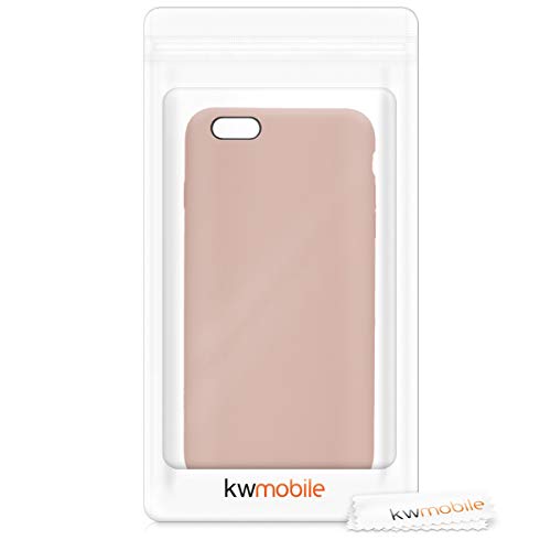 kwmobile Funda Compatible con Apple iPhone 6 Plus / 6S Plus - Carcasa de TPU para móvil - Cover Trasero en Rosa Palo