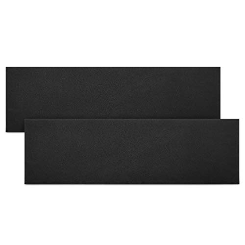 kwmobile Protector de Espuma para Pared de Garaje - Set de 2 Protectores para Puerta de Coche - Parachoques 40 x 12 x 1.5 CM en Negro