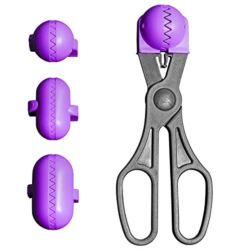 La Croquetera - Color Morado - utensilio Multiuso con 4 moldes Intercambiables para masas- para croquetas, albóndigas, Bolas, Sushi - 100% español : Patentado y Fabricado en España