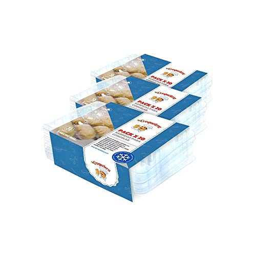 La Croquetera - Pack de 60 bandejas apilables y Reutilizables - para 600 masas (croquetas, albóndigas, Bolas, etc.) - 100% español : Patentado y Fabricado en España