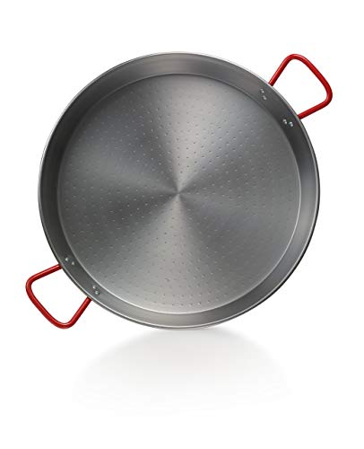 LA IDEAL - Paellera valenciana para 22 personas, 65 cm, Gris