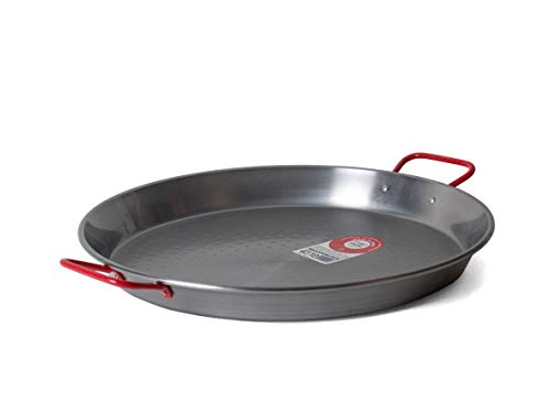 LA IDEAL - Paellera valenciana para 9 personas, 40 cm, Gris