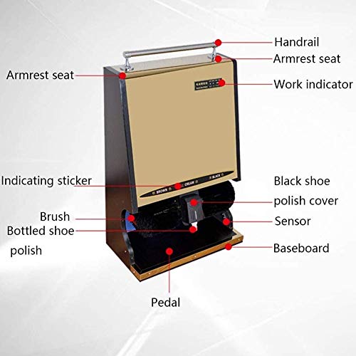 La inducción automática betún, limpieza de calzado zapatos de la máquina de limpieza del cepillo Kit Multi cepillo pulidor conveniente for el hotel Recepción Centro de Ventas Club, A (Color: A) xuwuhz