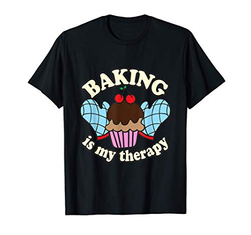 La repostería es mi terapia Pastelito de magdalena pastelero Camiseta