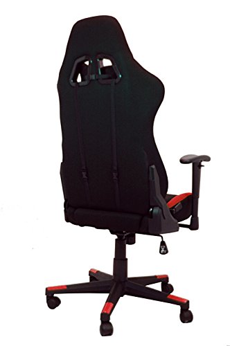 La Silla Española Murcia, Silla para Gaming, Reclinable, Poliéster, Rojo, 53 x 52 x 134 cm