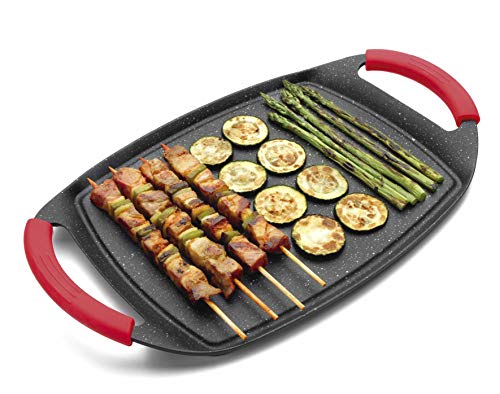 Lacor Plancha Grill Eco Piedra, Negro, 25'5 x 20 cm