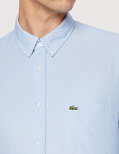 Lacoste CH4976 Camisa, Azul (Hemisphere), Small (Talla del Fabricante: 38) para Hombre