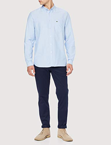 Lacoste CH4976 Camisa, Azul (Hemisphere), Small (Talla del Fabricante: 38) para Hombre